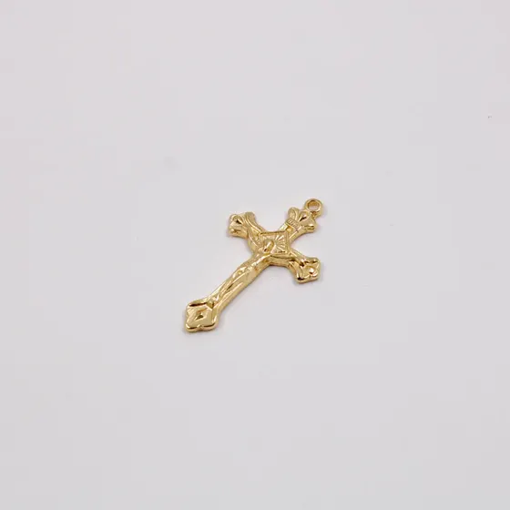 Pingente Cataforetico Crucifixo 40X23Mm Em Zamac Com 12 Pecas - Dourado