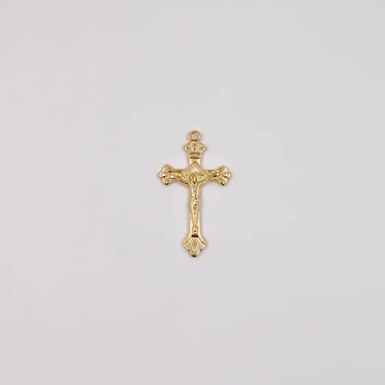 Pingente Cataforetico Crucifixo 40X23Mm Em Zamac Com 12 Pecas - Dourado