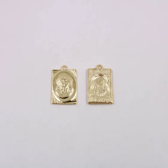 Entremeio Cristo Cataforetico 27X16Mm Em Zamac Com 12 Pecas - Dourado