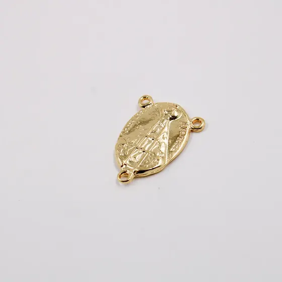 Entremeio Cataforetico Nossa Senhora 33X20Mm Em Zamac Com 12 Pecas - Dourado