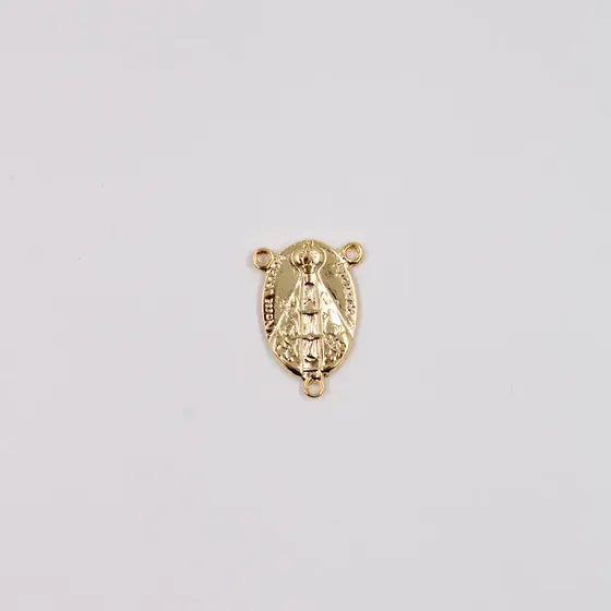 Entremeio Cataforetico Nossa Senhora 33X20Mm Em Zamac Com 12 Pecas - Dourado