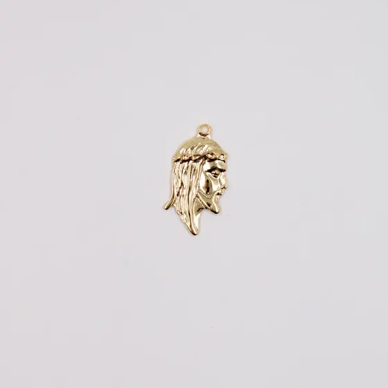 Pingente Cataforetico Jesus 36X22Mm Em Zamac Com 12 Pecas - Dourado