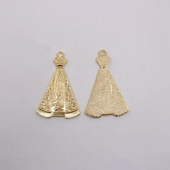 Pingente Cataforetic Nossa Senhora 52Mm Em Zamac Com 02 Pecas - Dourado