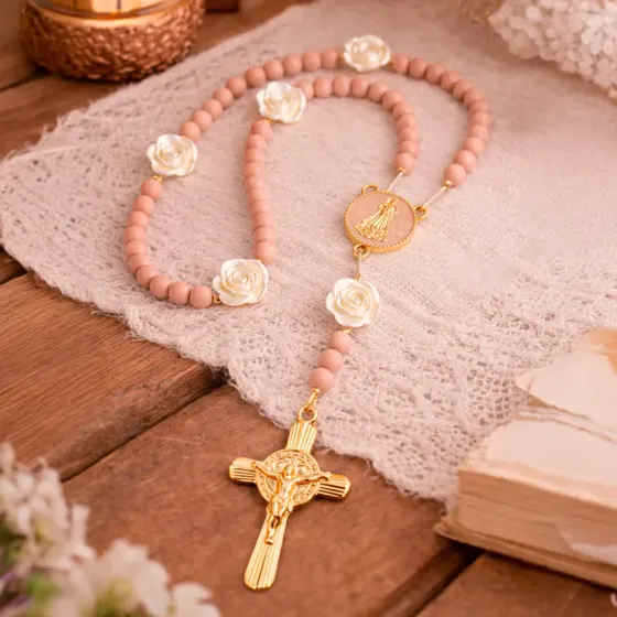 Pingente Cataforetico Crucifixo 50X33Mm Em Zamac Com 07 Pecas - Dourado