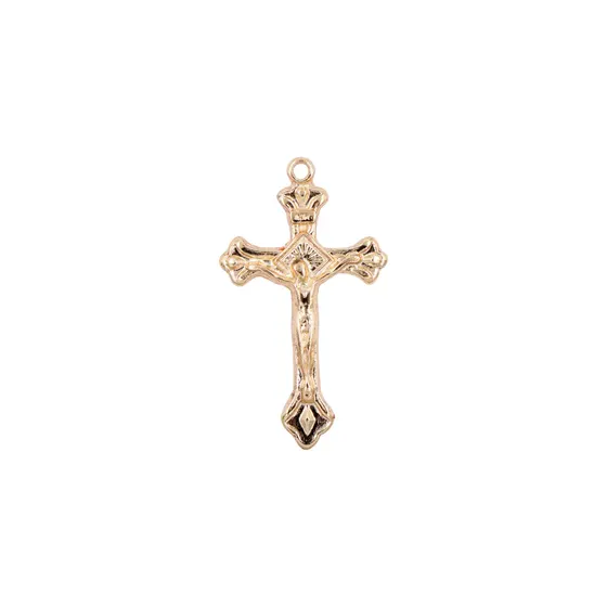 Pingente Cataforetico Crucifixo 40X22Mm Em Zamac Com 10 Pecas - Dourado