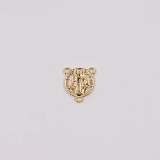 Entremeio Cataforetico Sao Bento 23Mm Em Zamac Com 12 Pecas - Dourado