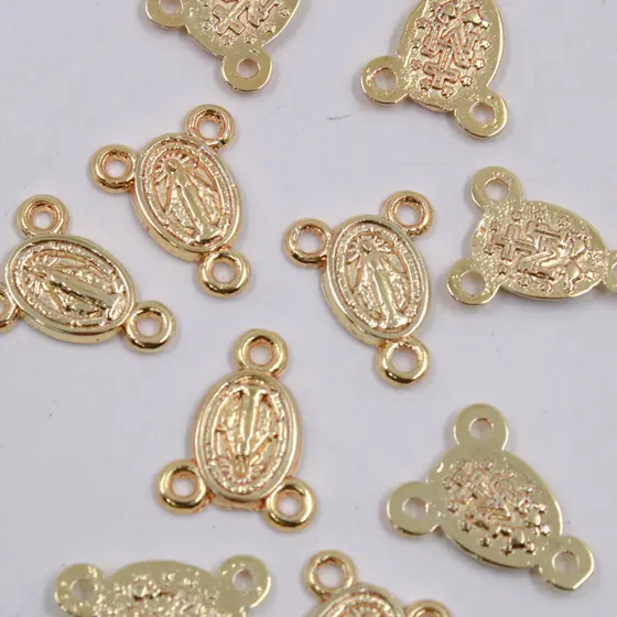 Entremeio Cataforetico Nossa Senhora 15Mm Em Zamac Com 24 Pecas - Dourado