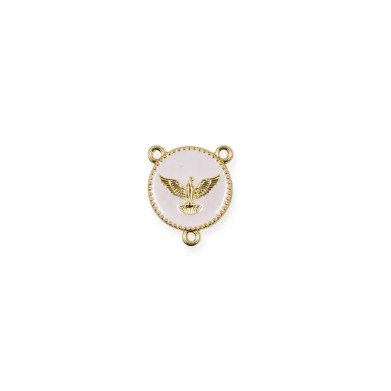 Entremeio Espirito Santo Resinado 30Mm Em Zamac Com 10 Pecas