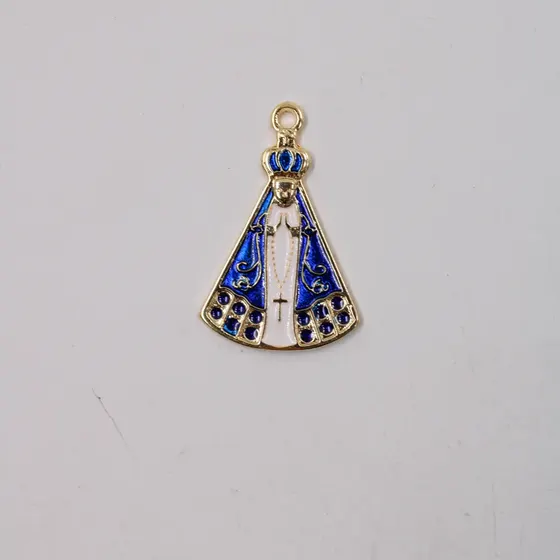 Pingente Cataforetico Resinado Nossa Senhora Aparecida 38X24Mm Em Zamac Com 04 Pecas - Dourado