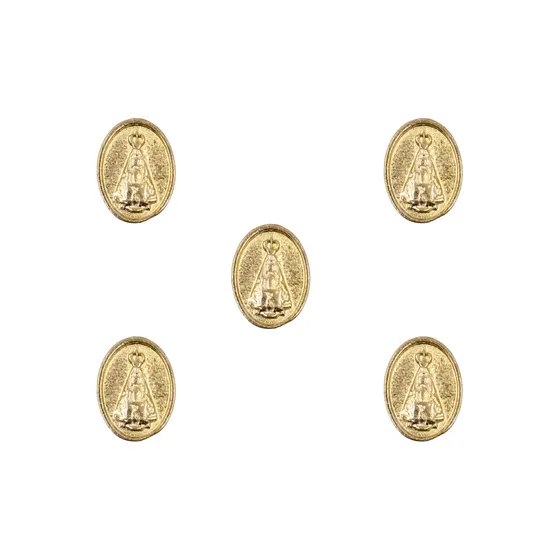 Entremeio Nossa Senhora 17X12Mm Em Zamac Com 12 Pecas - Dourado