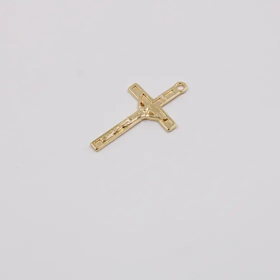 Pingente Crucifixo Cataforetico 42X25Mm Em Zamac Com 12 Pecas - Dourado