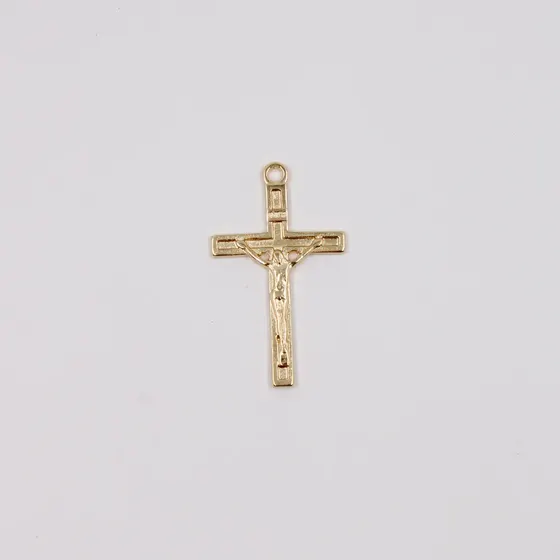 Pingente Crucifixo Cataforetico 42X25Mm Em Zamac Com 12 Pecas - Dourado