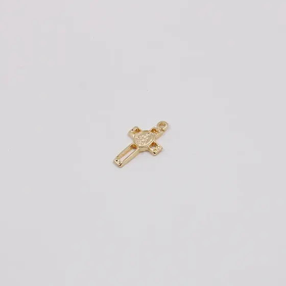 Pingente Cruz Nossa Senhora Cataforetico 27X15Mm Em Zamac Com 24 Pecas - Dourado