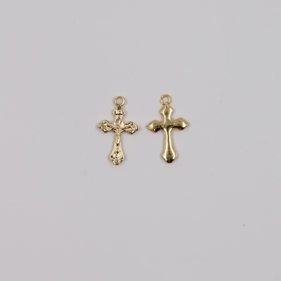 Pingente Crucifixo Cataforetico 25X15Mm Em Zamac Com 24 Pecas - Dourado