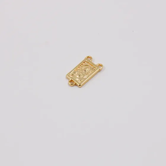 Entremeio Sagrado Coracao Cataforetico 22Mm Em Zamac Com 12 Pecas - Dourado