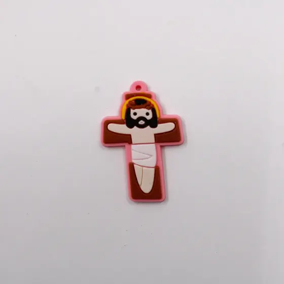 Aplique Crucifixo E Anjo 50X40Mm Emborrachado Com 50 Pecas