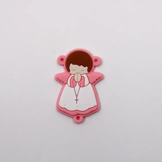 Aplique Crucifixo E Anjo 50X40Mm Emborrachado Com 50 Pecas