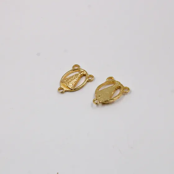 Pingente Cruz Nossa Senhora Cataforetico 19X15Mm Em Zamac Com 24 Pecas - Dourado
