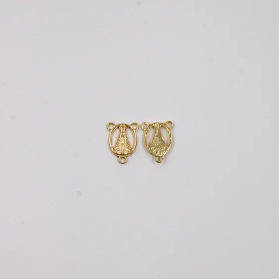 Pingente Cruz Nossa Senhora Cataforetico 19X15Mm Em Zamac Com 24 Pecas - Dourado