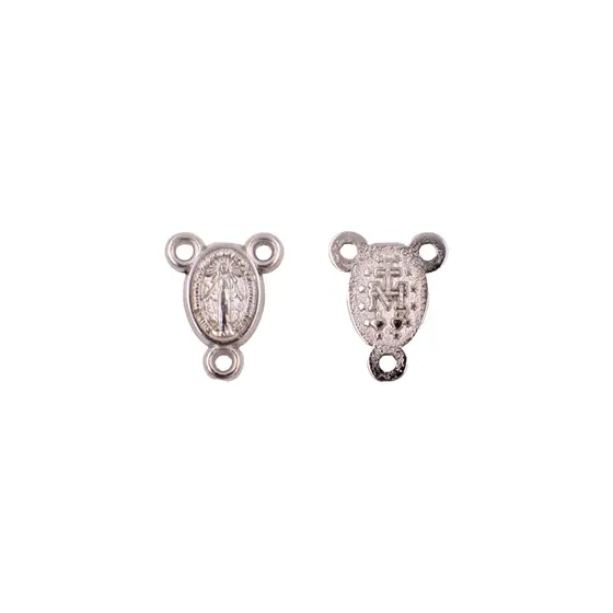 Entremeio Nossa Senhora 15X12Mm Em Zamac Com 24 Pecas - Niquel