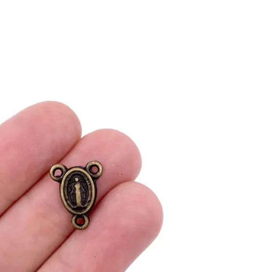 Pingente Nossa Senhora 15X12Mm Em Zamac Com 24 Pecas - Ouro Velho