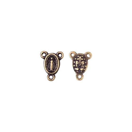 Pingente Nossa Senhora 15X12Mm Em Zamac Com 24 Pecas - Ouro Velho