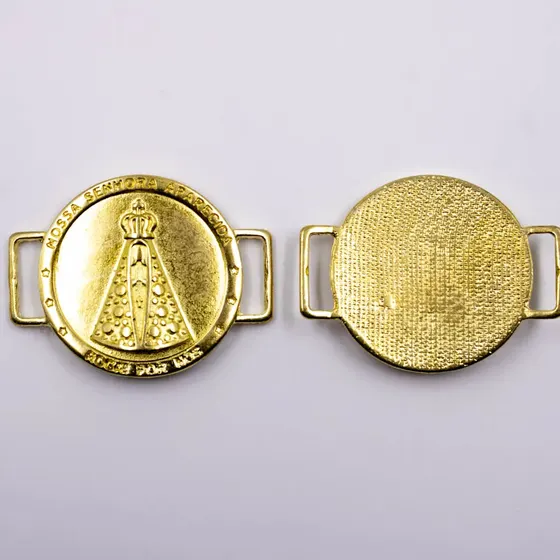 Passa Tira Nossa Senhora Aparecida 38X29Mm Em Zamac Com 6 Pecas - Dourado