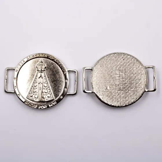 Passa Tira Nossa Senhora Aparecida 38X29Mm Em Zamac Com 6 Pecas - Niquel