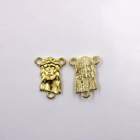 Pingente Jesus Cristo 20X15Mm Em Zamac Com 24 Pecas - Dourado