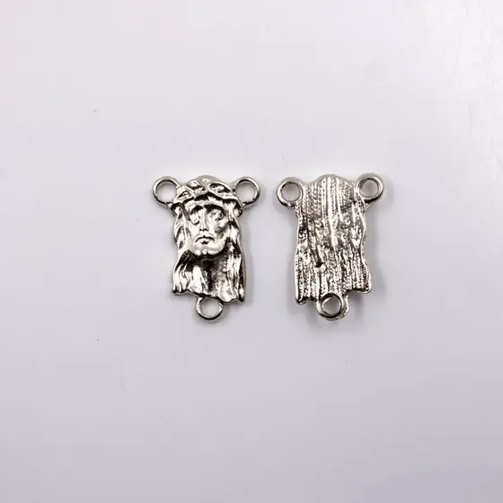 Pingente Jesus Cristo 20X15Mm Em Zamac Com 24 Pecas - Niquel