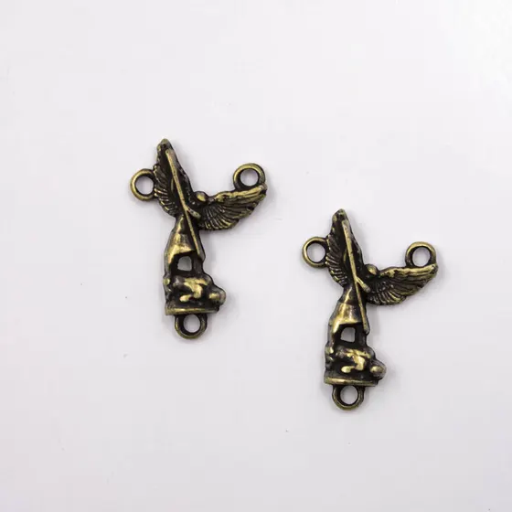 Pingente Anjo 28X20Mm Em Zamac Com 12 Pecas - Ouro Velho