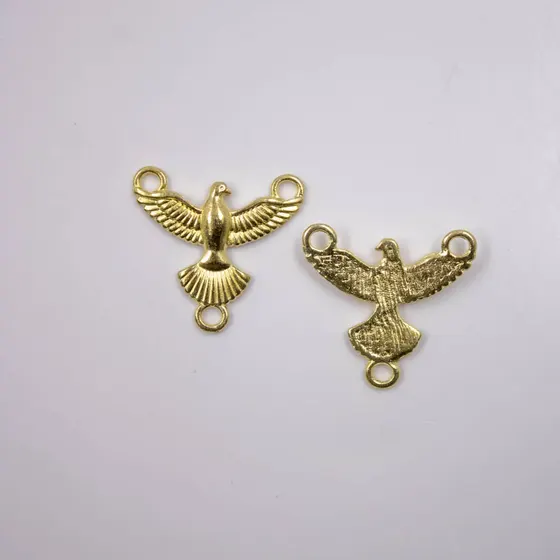 Entremeio Espirito Santo 24Mm Em Zamac Com 24 Pecas - Dourado
