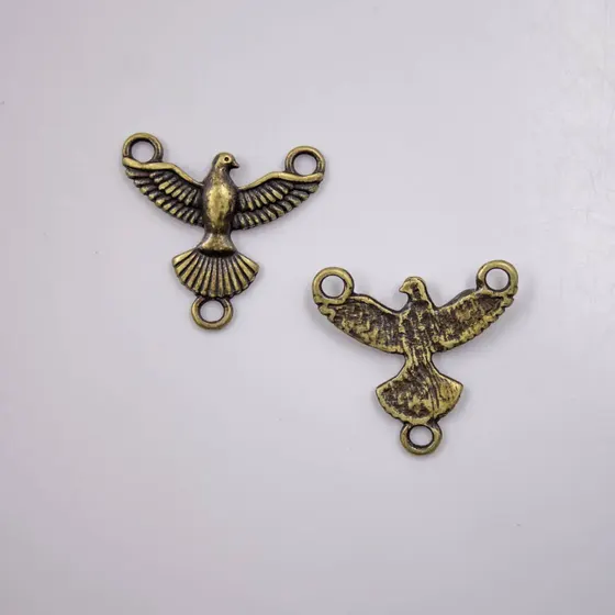 Entremeio Espirito Santo 24Mm Em Zamac Com 24 Pecas - Ouro Velho
