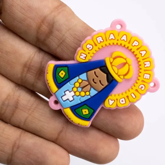 Aplique Nossa Senhora Aparecida 46X32Mm Emborrachado Com 50 Pecas