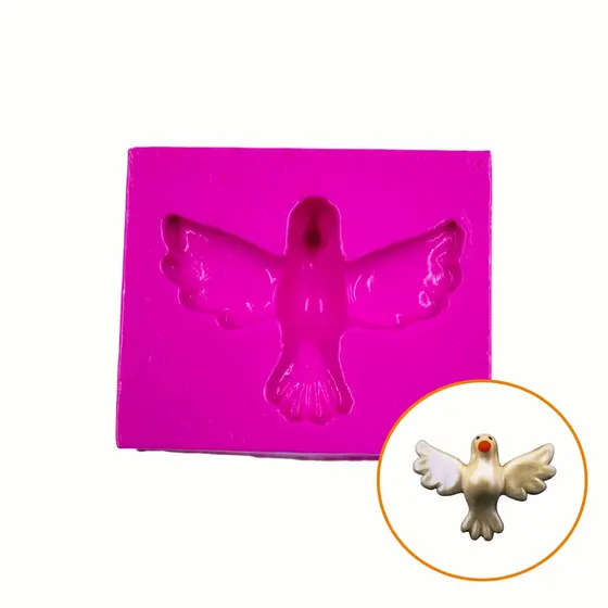 Molde De Silicone Pombo Do Divino Para Biscuit Polycol