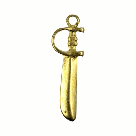Pingente Espada De Ogum 38X12Mm Em Zamac Com 24 Pecas - Dourado