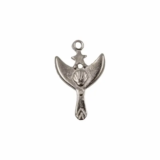 Pingente Abebe Iemanja 28X18Mm Em Zamac Com 24 Pecas - Niquel