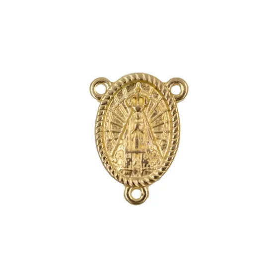 Entremeio Com Borda Nossa Senhora 33X23Mm Em Zamac Com 10 Pecas - Dourado