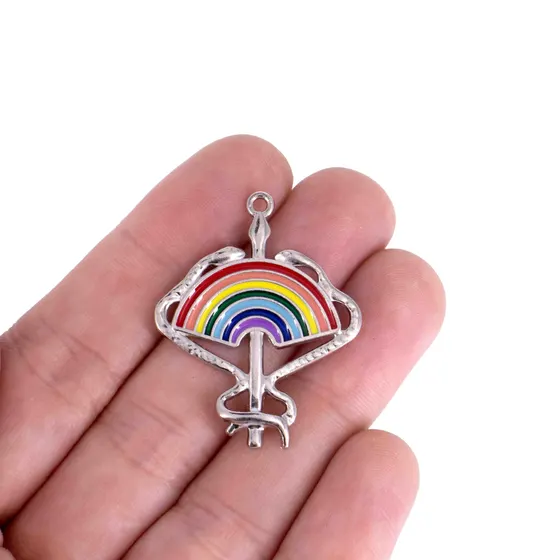 Pingente Oxumare Resinado 35X27Mm Em Zamak Com 07 Pecas