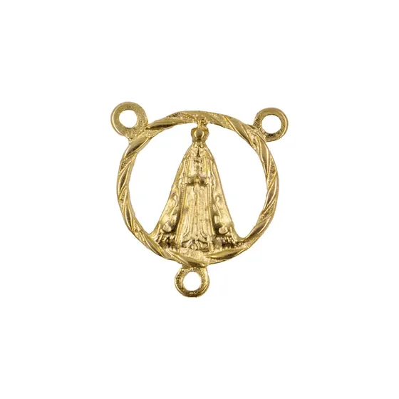 Entremeio Nossa Senhora Torcido 35X32Mm Em Zamac Com 12 Pecas - Dourado