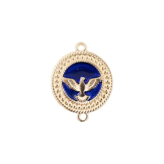 Entremeio Resinado Espirito Santo 35X33Mm Em Zamac Com 04 Pecas