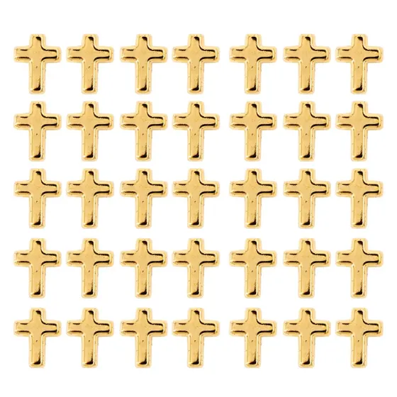 Cruz Passante 12X15Mm Em Abs Com 500G - Dourado