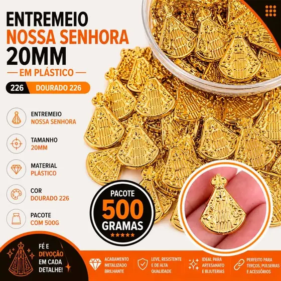 Entremeio Nossa Senhora 20Mm Em Plastico Com 500G