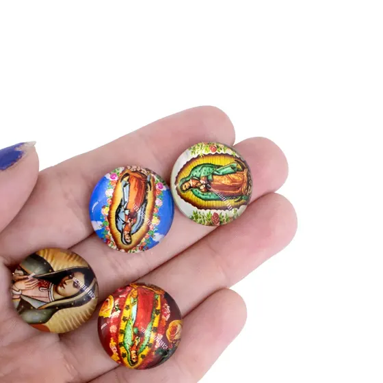 Cabochon Imagem Para Terco Redondo 20Mm Em Vidro Com 100 Pecas - N S Guadalupe