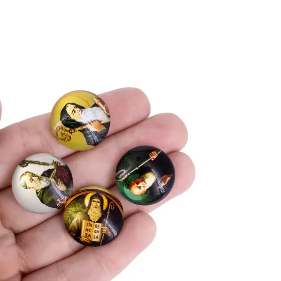 Cabochon Imagem Para Terco Redondo 20Mm Em Vidro Com 100 Pecas - Sao Bento