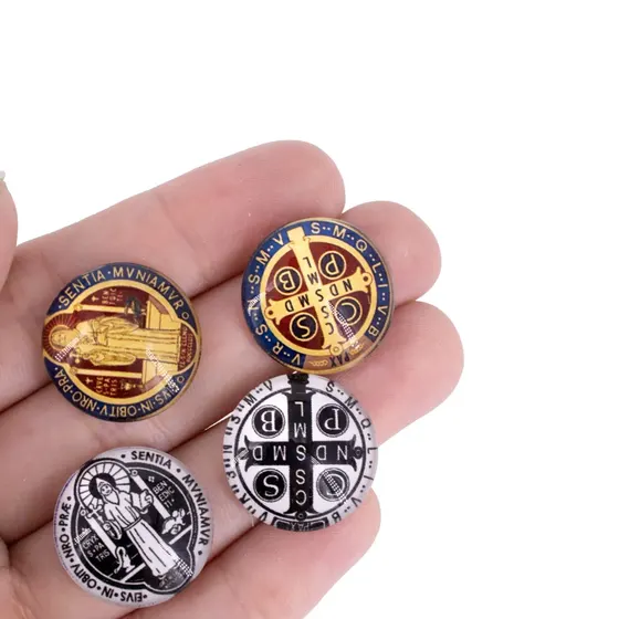 Cabochon Imagem Para Terco Redondo 20Mm Em Vidro Com 100 Pecas - Sao Bento 2