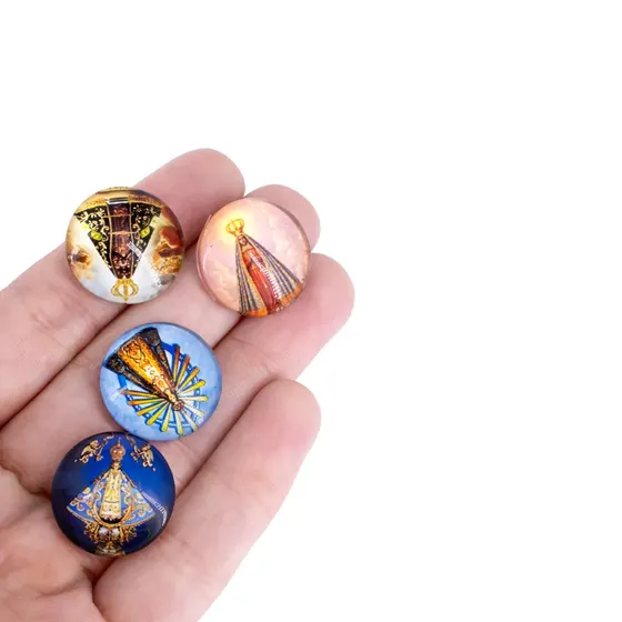 Cabochon Imagem Para Terco Redondo 20Mm Em Vidro Com 100 Pecas - N S Aparecida