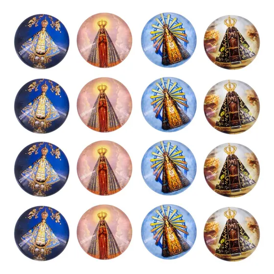 Cabochon Imagem Para Terco Redondo 20Mm Em Vidro Com 100 Pecas - N S Aparecida