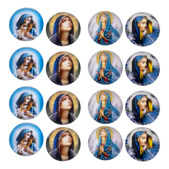 Cabochon Imagem Para Terco Redondo 20Mm Em Vidro Com 100 Pecas - N S Das Dores