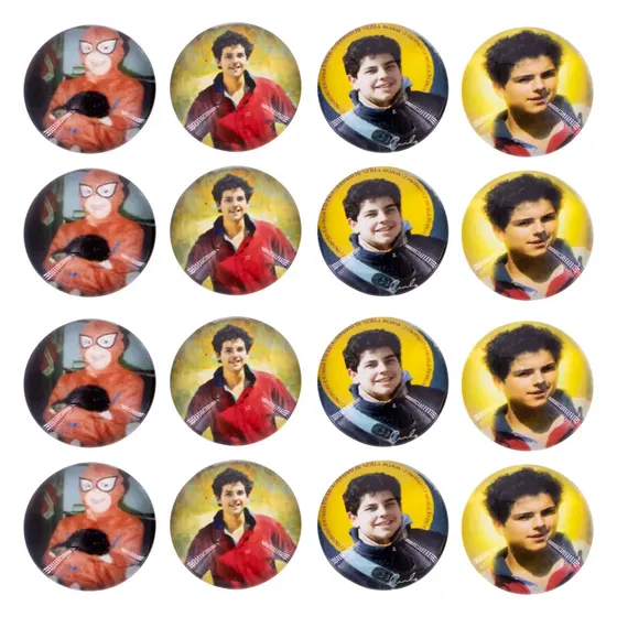 Cabochon Imagem Para Terco Redondo 20Mm Em Vidro Com 100 Pecas - Carlos Acutis